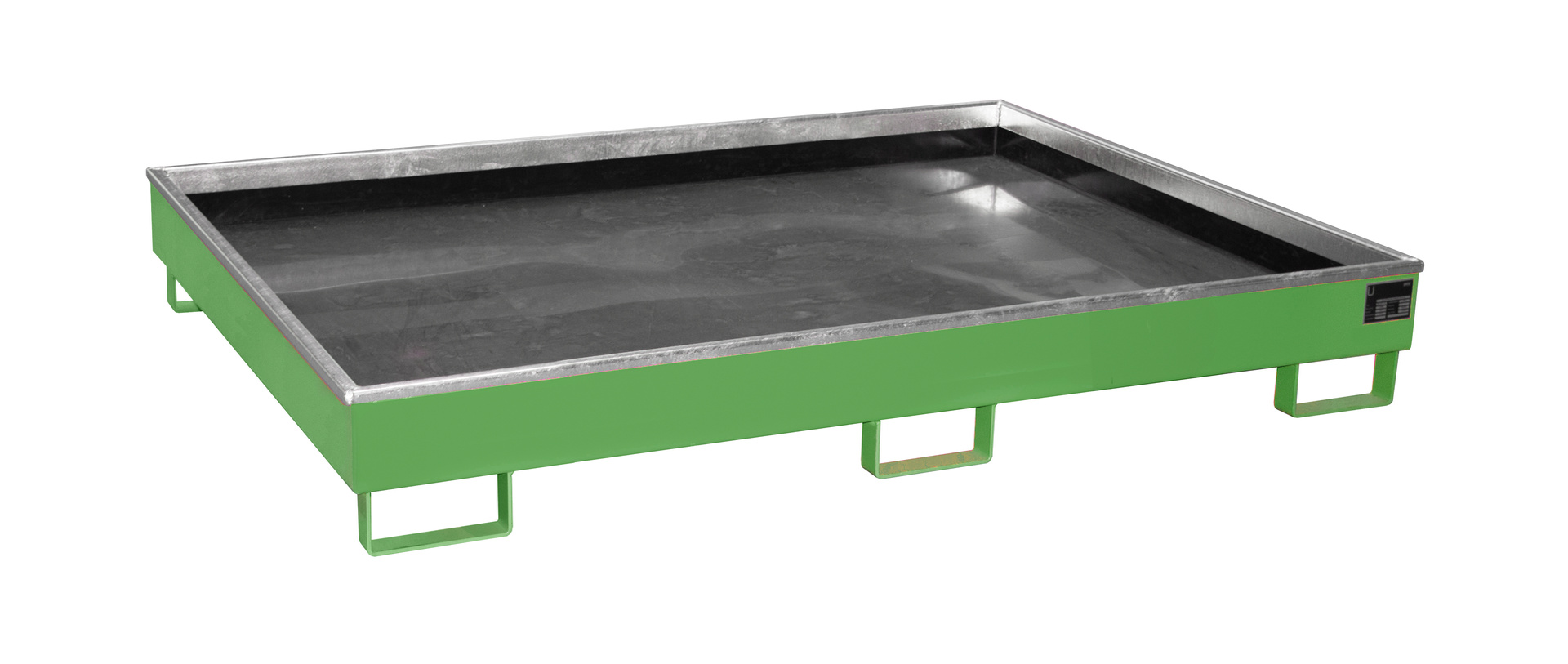 Regalwanne mit PE-Einsatz Typ RW PE RAL 6011 Resedagrün